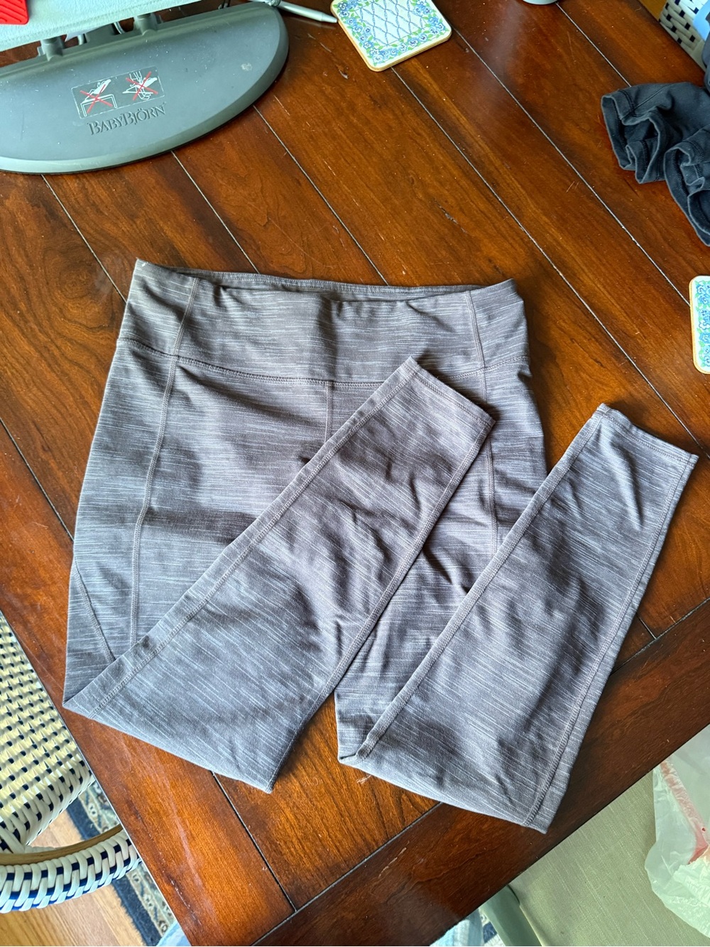 Athleta Taupe Heather High-Rise Leggings